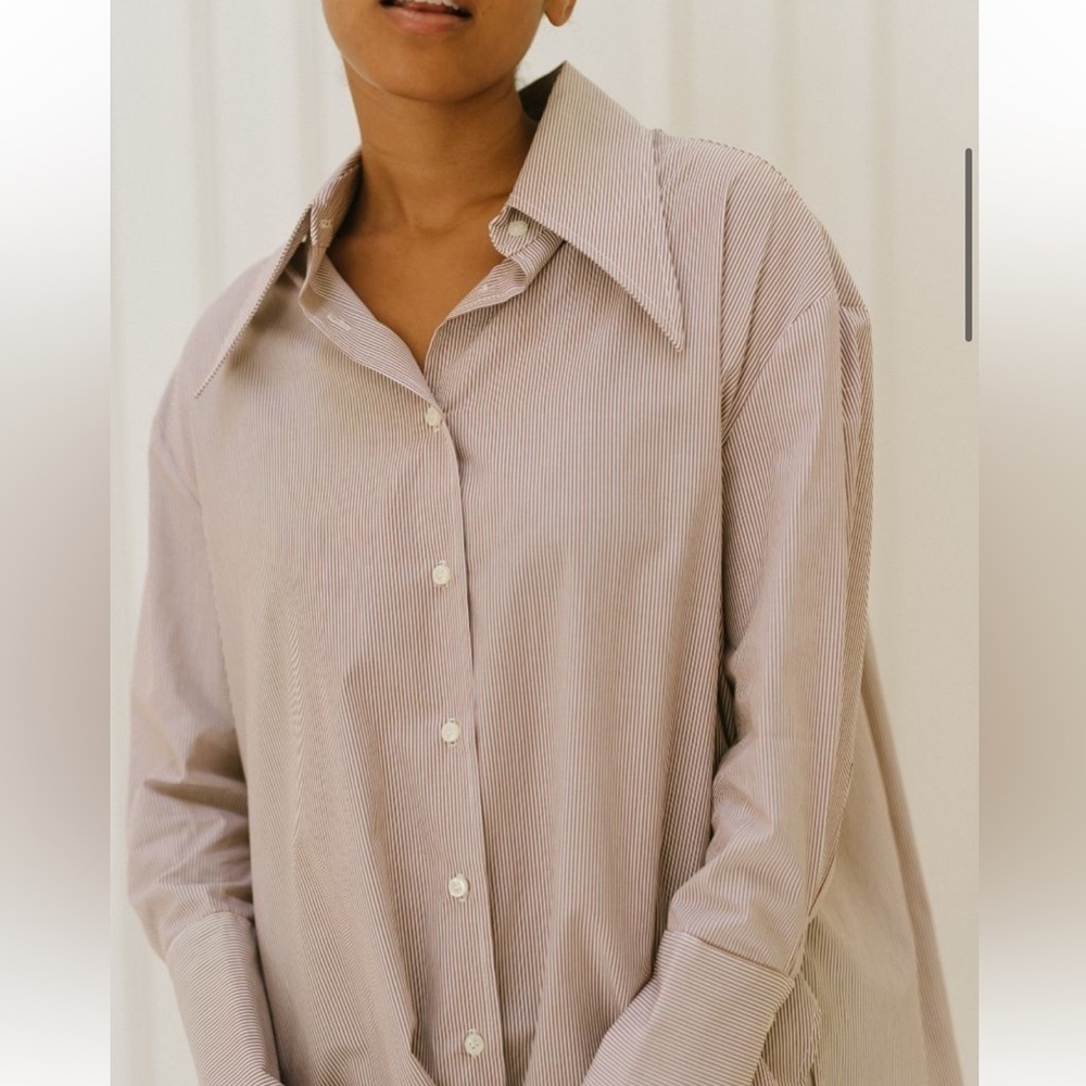 M Woolf. the easy pinstripe button down shirt and the easy shorts set - Picture 10 of 16
